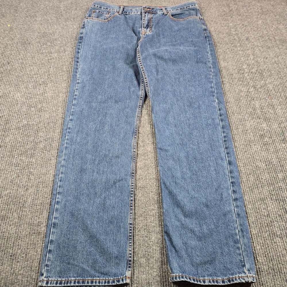 Stetson Jeans Mens 42x36 Blue Medium Wash 1312 Modern Straight Leg Western 40x35